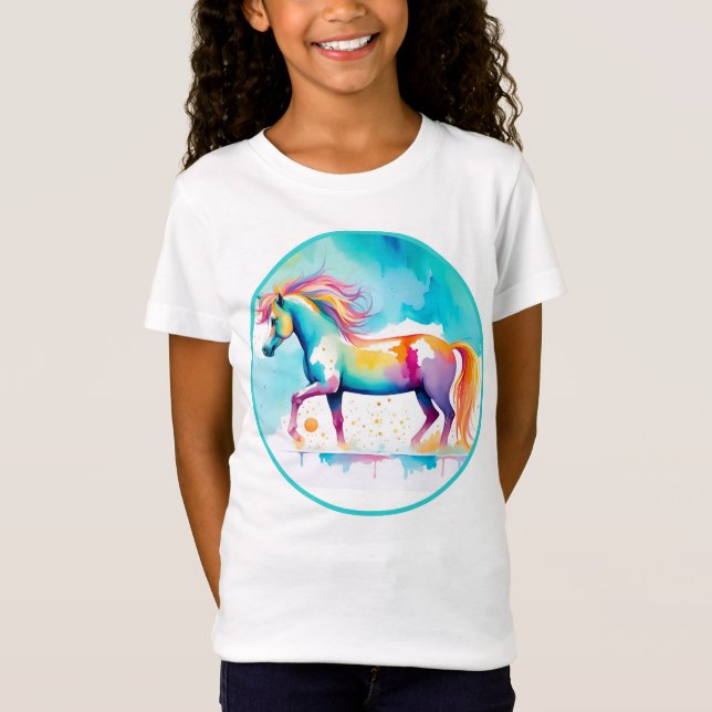 Farbenfroher Geist Pony 12 Kinder T-Shirt (Vorderseite)