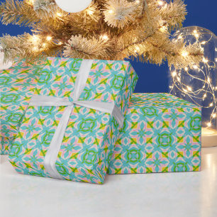 Farbenfroher geometrischer festlicher Feiertagssti Geschenkpapier