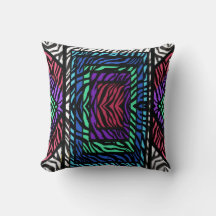 Farbenfroher geometrischer Regenbogen-Zebra-Tierdr