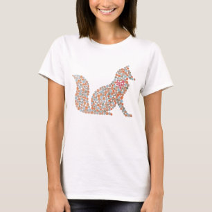 Farbenfroher gepunkteter Fox-T - Shirt