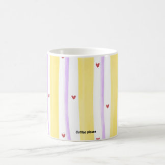 Farbenfroher gestreifter Kaffeebecher | Süßer Dopa Kaffeetasse