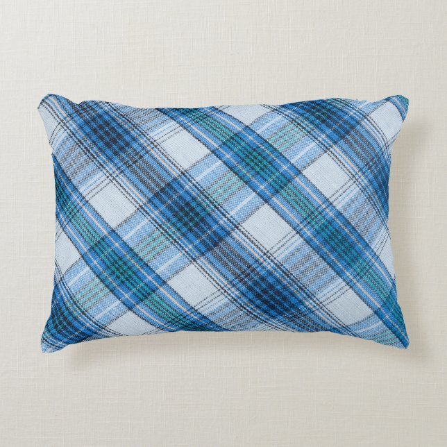 Farbenfroher, gestreifter Stoff Dekokissen (Vorderseite)