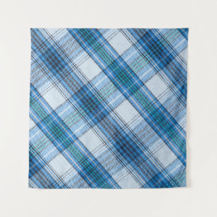 Farbenfroher, gestreifter Stoff Wandteppich