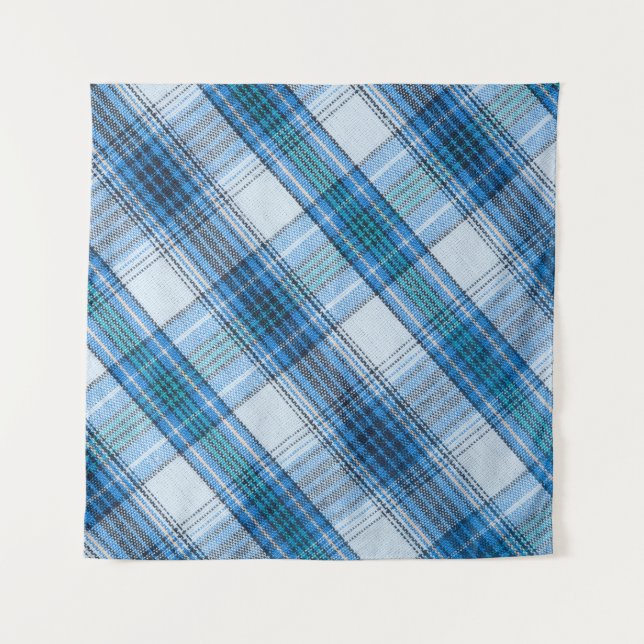 Farbenfroher, gestreifter Stoff Wandteppich (Vorderseite)