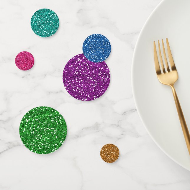 Farbenfroher Glitter Konfetti (Gruppe)