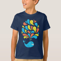 Farbenfroher glücklicher Cartoon Whale Dark Kids L