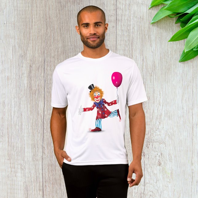 Farbenfroher glücklicher Clown mit Balloon Fun Cir T-Shirt (Von Creator hochgeladen)