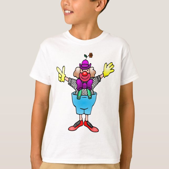 Farbenfroher glücklicher Clown T-Shirt (Vorderseite)