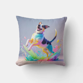 Farbenfroher, glücklicher, spielerischer lustiger kissen