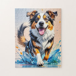 Farbenfroher, glücklicher, spielerischer lustiger puzzle