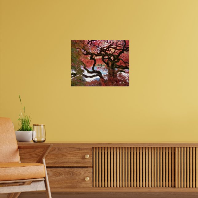 Farbenfroher Gnarly Japanese Maple Tree Poster (Wohnzimmer 2)