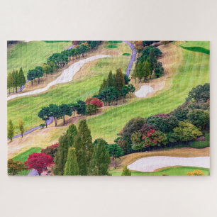 Farbenfroher Golfplatz im Herbst Puzzle