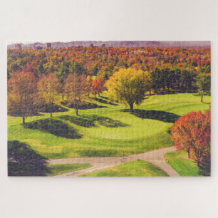 Farbenfroher Golfplatz im Herbst Puzzle