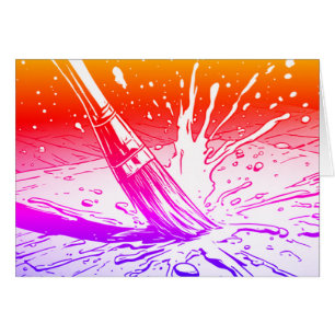 Farbenfroher Grafikstil Pinsel Farbe Spritzer