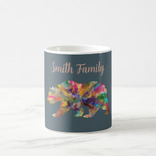 Farbenfroher Grizzlybär Kaffeetasse