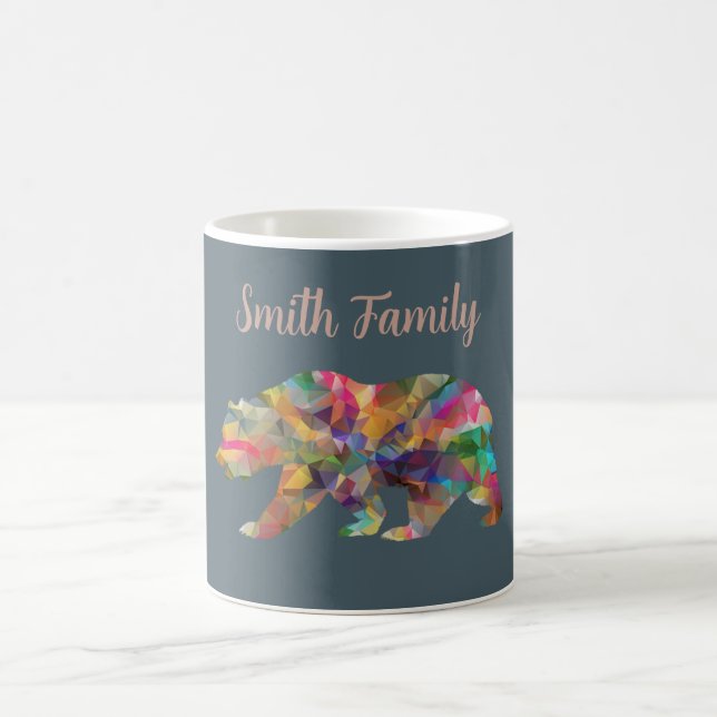 Farbenfroher Grizzlybär Kaffeetasse (Mittel)