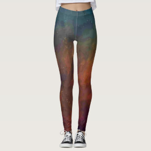 Farbenfroher Grunge Maleffekt Leggings