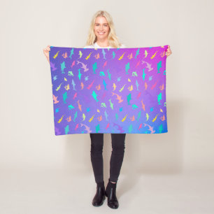 Farbenfroher Hai unter dem Party der Meeresschule Fleecedecke