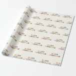 Farbenfroher Hanukkah Western Retro Einzigartiger  Geschenkpapier<br><div class="desc">Niedliche und farbenfrohe Packpapier mit einem lustigen Happy Hanukkah Gruß in Western Retro Typografie.</div>