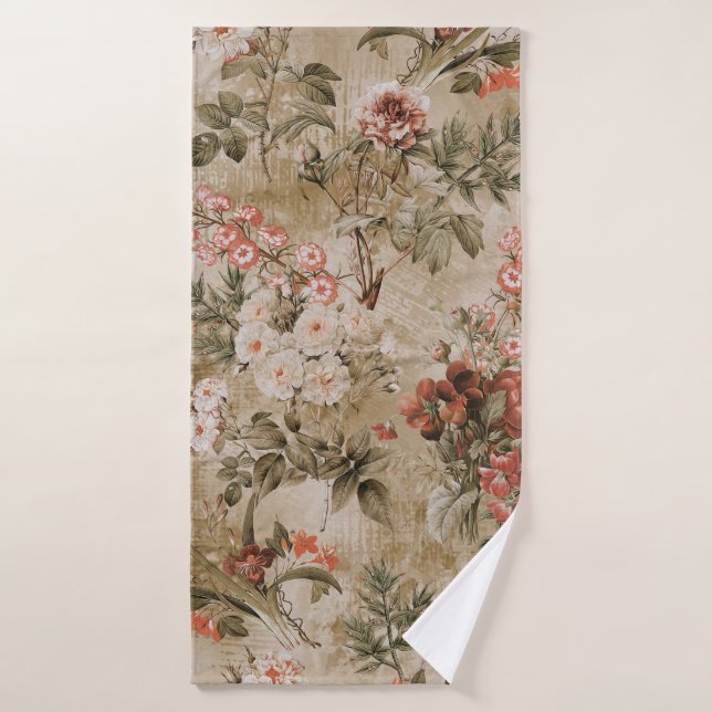 farbenfroher Hintergrund der Blume. Aquarell Illus Badehandtuch (Badehandtuch)