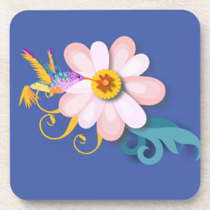 Farbenfroher Humming Bird Getränkeuntersetzer