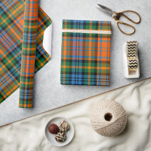 Farbenfroher Karierter rustikaler Classic Tartan Geschenkpapier