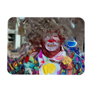 Farbenfroher Karneval Clown Abstrakter Impressioni Magnet