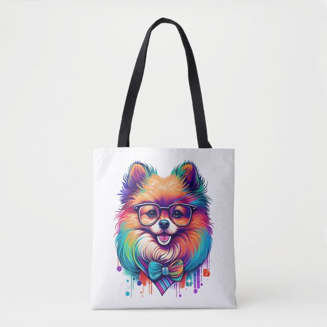 Farbenfroher Kawaii Spitz Hipster (Vorderseite)