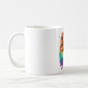 Farbenfroher Kawaii Spitz Hipster 1 Kaffeetasse