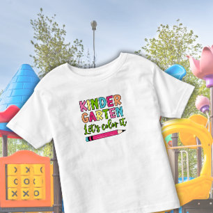 Farbenfroher Kindergarten Lasse es - Erster Tag Kleinkind T-shirt