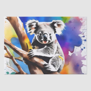 Farbenfroher Koala-Bär-Aquarell-Splash, Seidenpapier