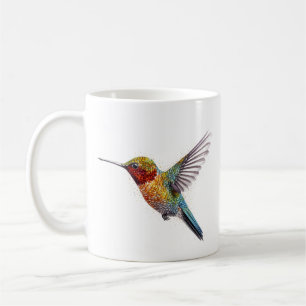 Farbenfroher Kolibri in Aquarellfarben Kaffeetasse