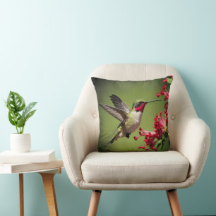 Farbenfroher Kolibri Kissen