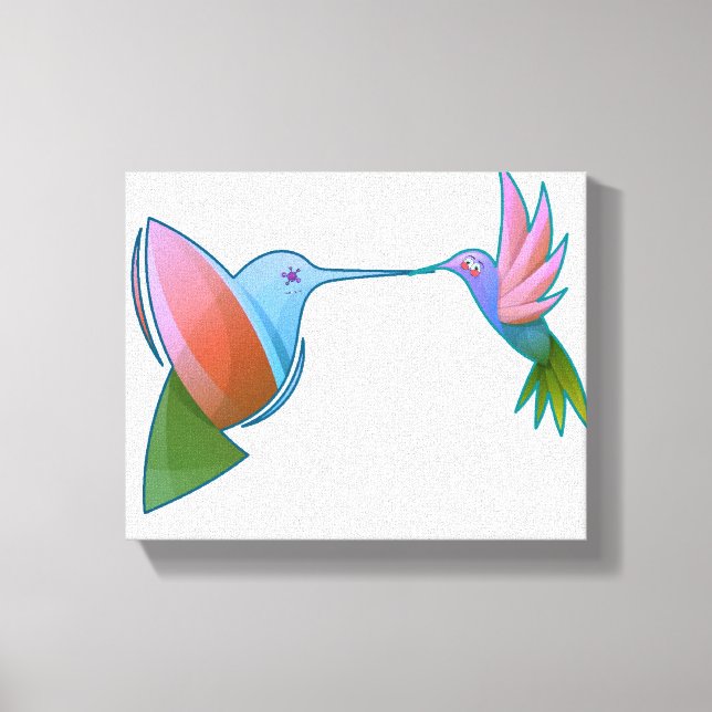 Farbenfroher Kolibri Leinwanddruck (Vorderseite)