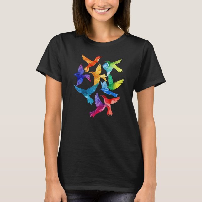 Farbenfroher Kolibri T-Shirt (Vorderseite)
