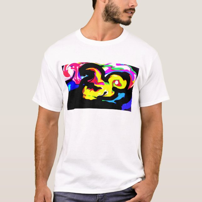 Farbenfroher Krake   Welle   T-Shirt (Vorderseite)