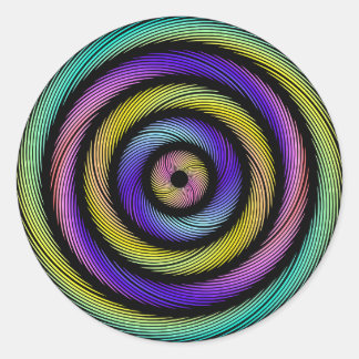 farbenfroher Kreis von Wimpern Runder Aufkleber