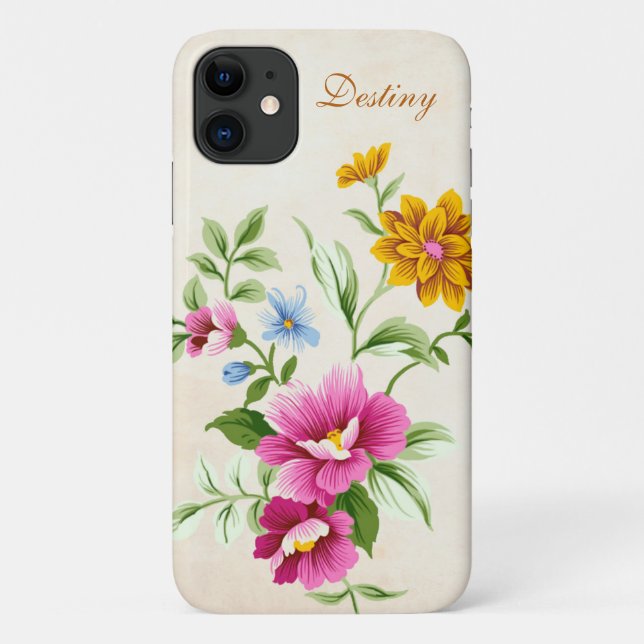 Farbenfroher Kunstblumenstrauß Case-Mate iPhone Hülle (Rückseite)