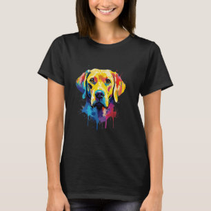 Farbenfroher Labrador Gelber Golden Lab Retriever T-Shirt