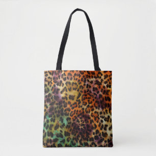 Farbenfroher Leopard: Abstrakte Vintage-Textur