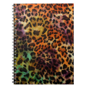Farbenfroher Leopard: Abstrakte Vintage-Textur Notizblock