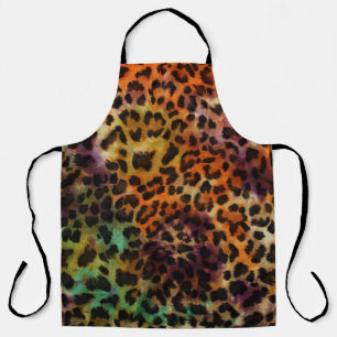 Farbenfroher Leopard: Abstrakte Vintage-Textur Schürze