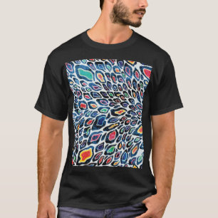 Farbenfroher Leopard: Lebhafte Textur Print T-Shirt