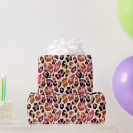 Farbenfroher Leopardenprint Geschenkpapier