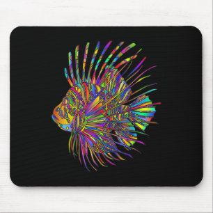 Farbenfroher Löwenfisch Löwen Fisch Mousepad