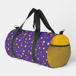 Farbenfroher Mardi Gras Tupfen Duffle Bag