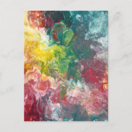 Farbenfroher Marmor Postkarte