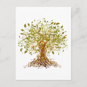 Farbenfroher moderner Baum 13 Postkarte