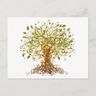 Farbenfroher moderner Baum 13 Postkarte