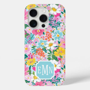 Farbenfroher moderner Garten mit Monogramm Case-Mate iPhone Hülle